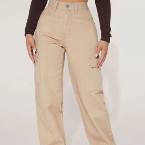 SOLD SHEIN PETITE High Waist Single Button Straight Leg Jeans in Khaki size XS